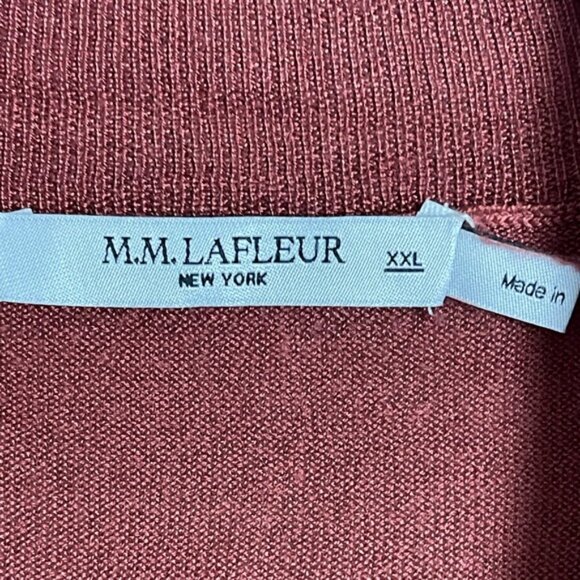 MM Lafleur Red Fitted Ribbed Long Sleeve Tee - Picture 8 of 12